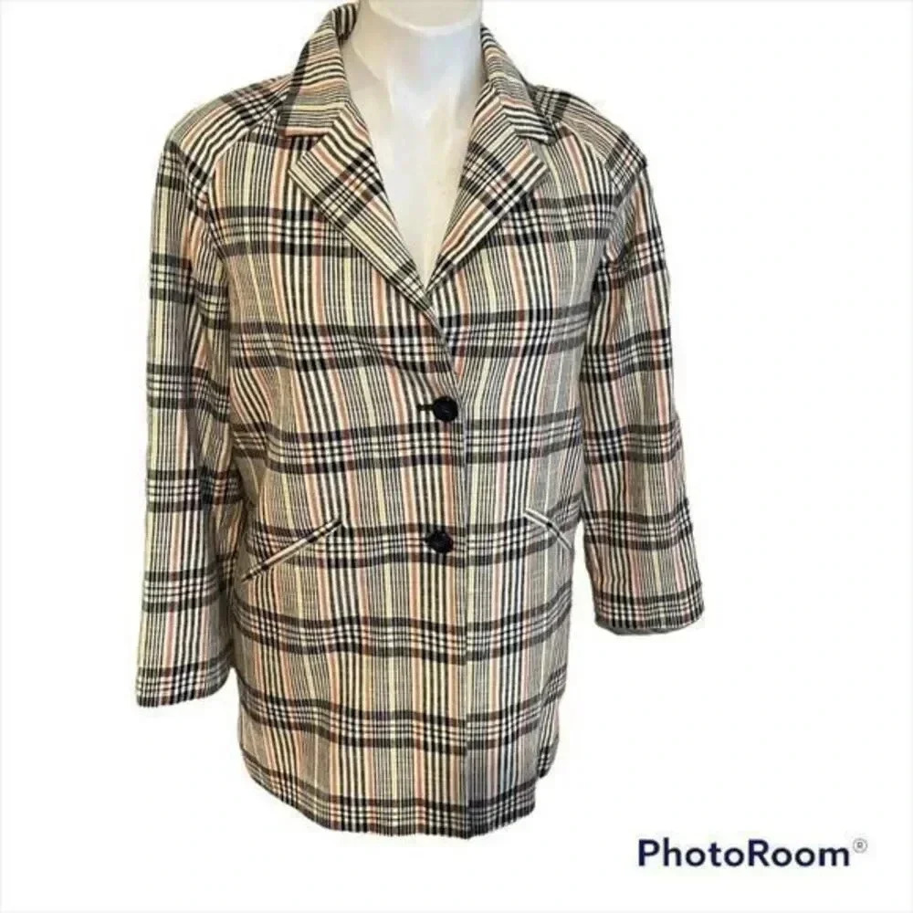 Zara Girls plaid blazer NEW